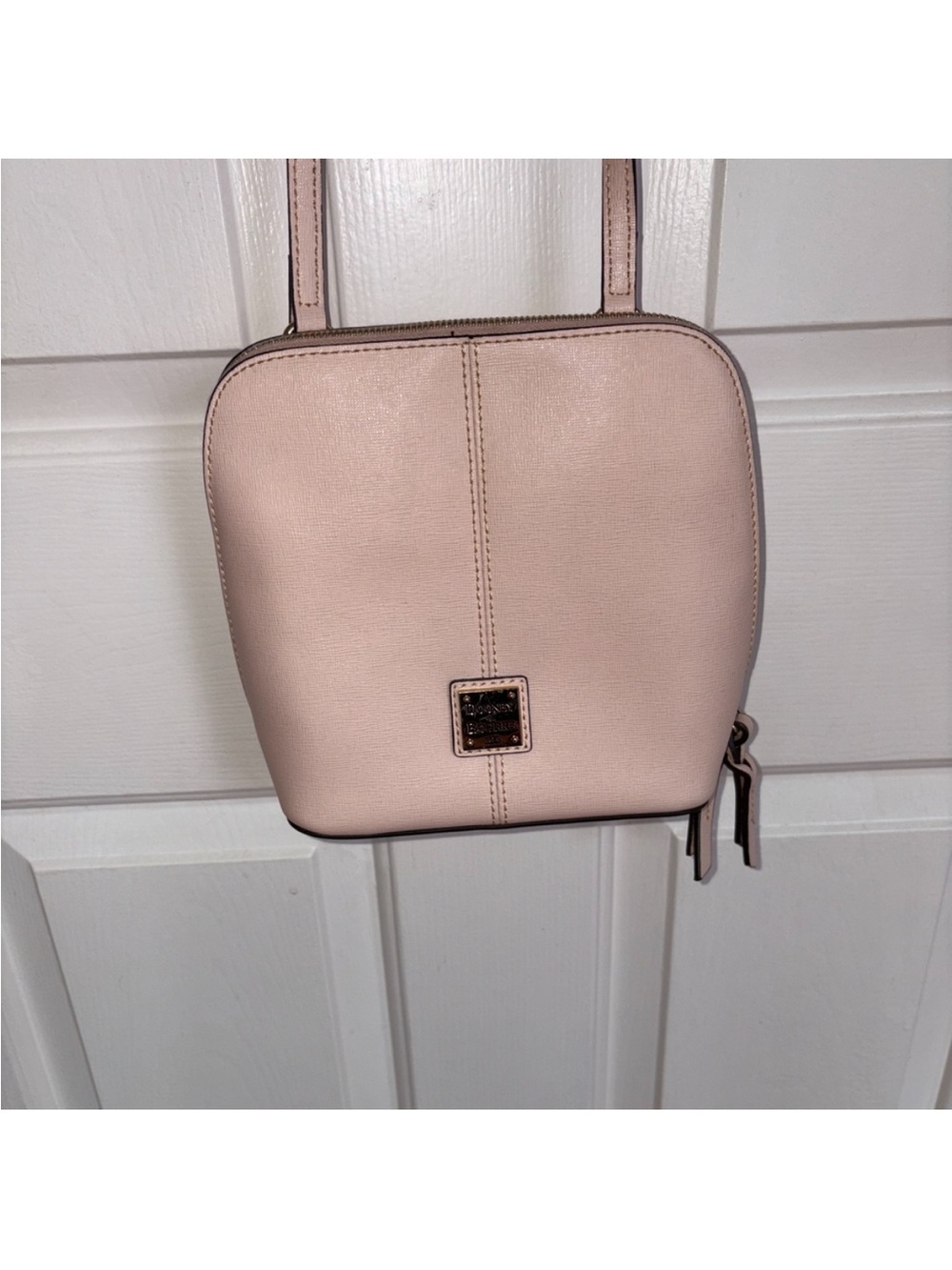 Dooney & Bourke Nude Pink Saffiano Leather Crossbody Purse